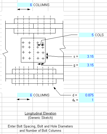 Steel plate girder splice elevation view.